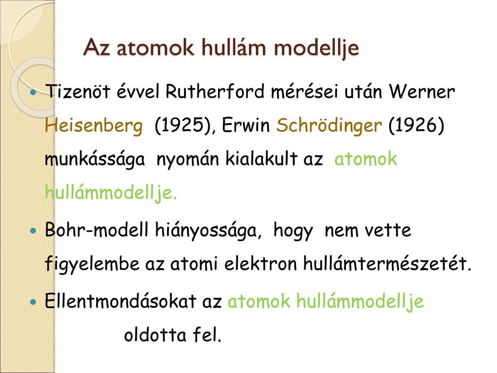 Atommodellek Ppt Let Lteni